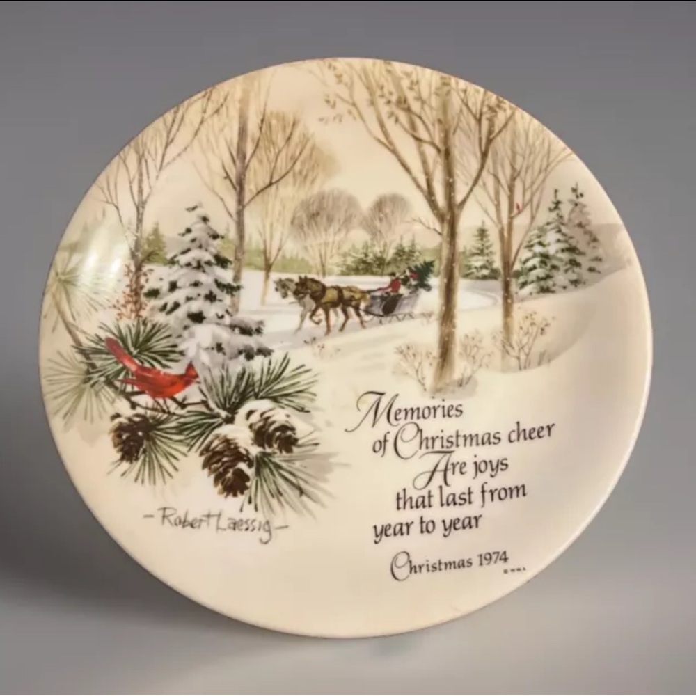 Vintage Winterscene Series Commemorative Edition Collectible Plate